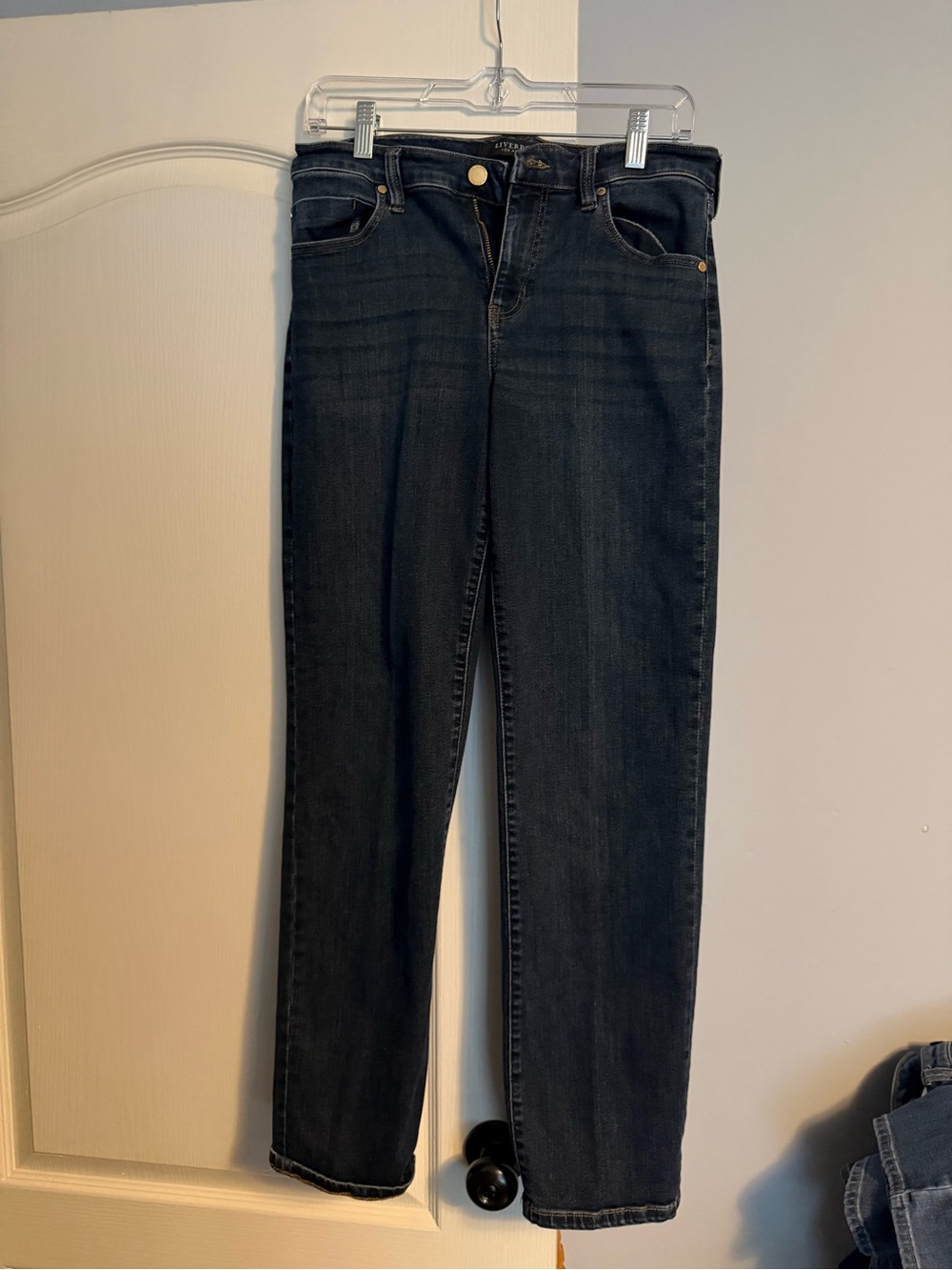 Liverpool Straight-Leg Jeans in Dark Indigo